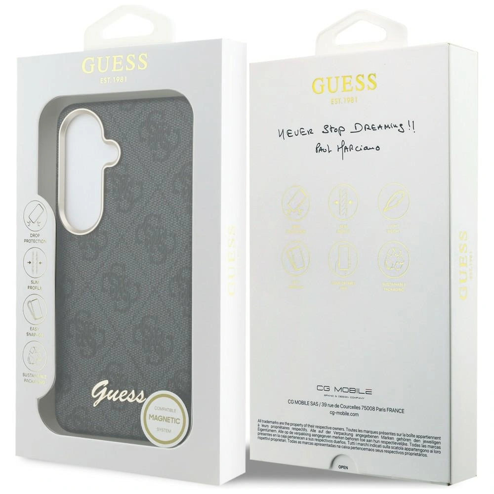 Etui Guess 4G Script MagSafe na Samsung Galaxy S26 - czarny – zdjęcie 8