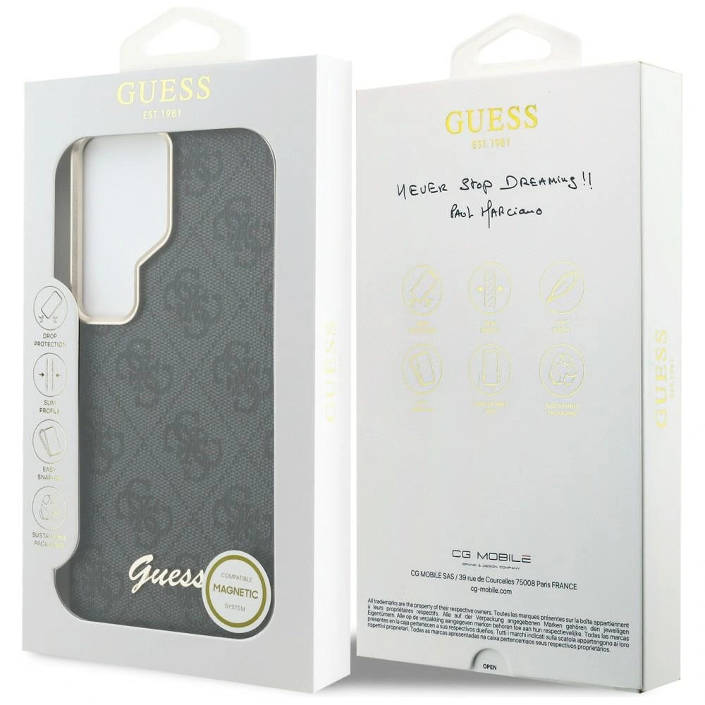 Etui Guess 4G Script MagSafe na Samsung Galaxy S26 Ultra - czarne – zdjęcie 8