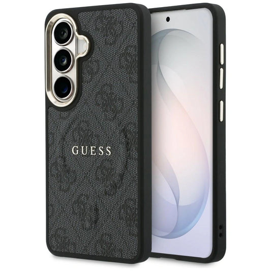 Etui Guess 4G Embossed Ring MagSafe na Samsung Galaxy S26 - czarne