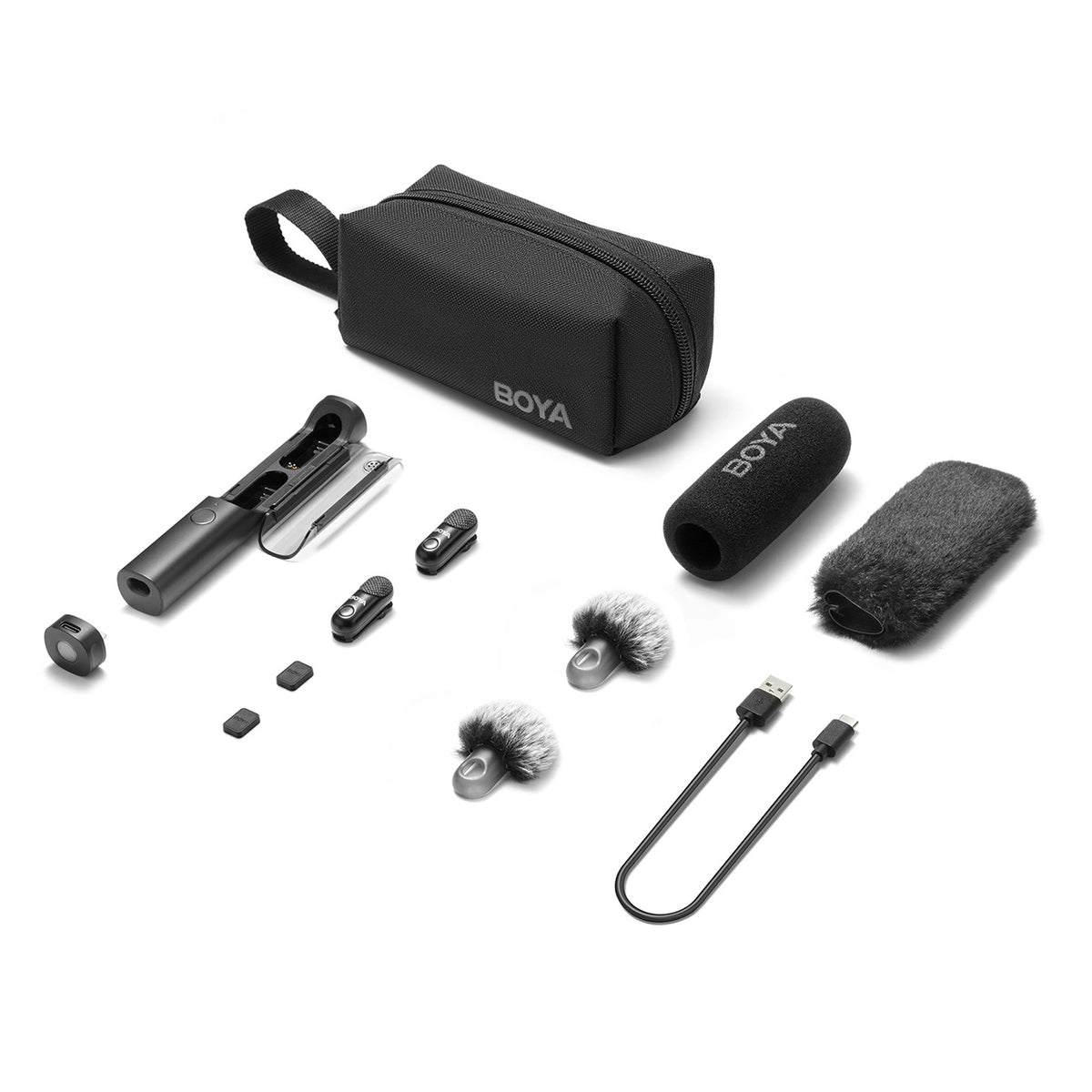 Mikrofon BOYA MAGIC-05 bezprzewodowy 2.4GHz USB-C - czarny – zdjęcie 2