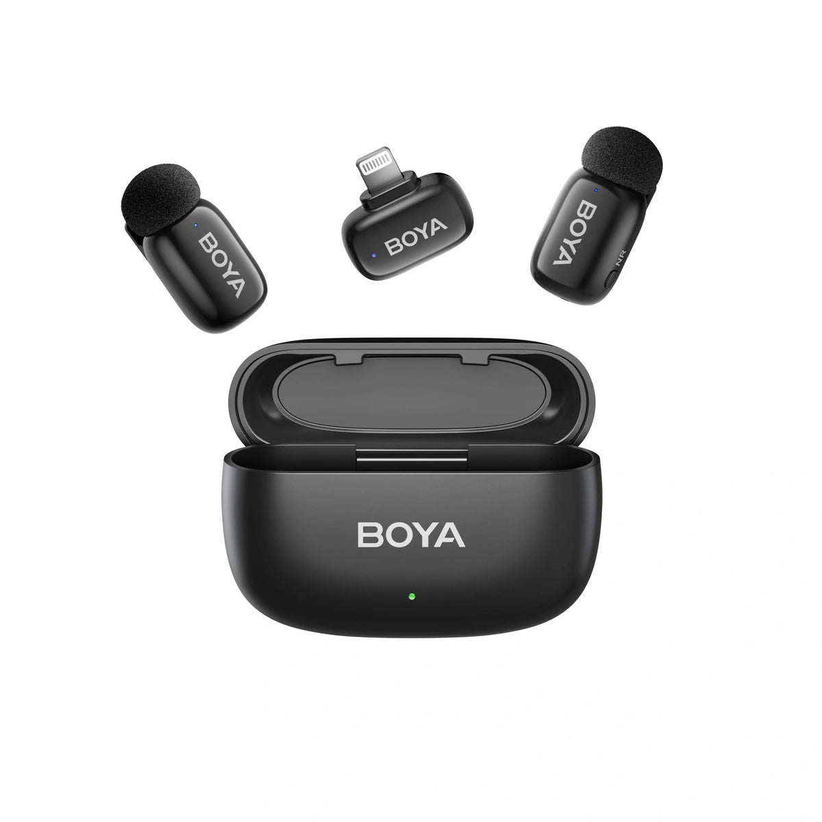 Mikrofony BOYA mini 2-01 bezprzewodowe 2.4GHz USB-C - czarne – zdjęcie 7