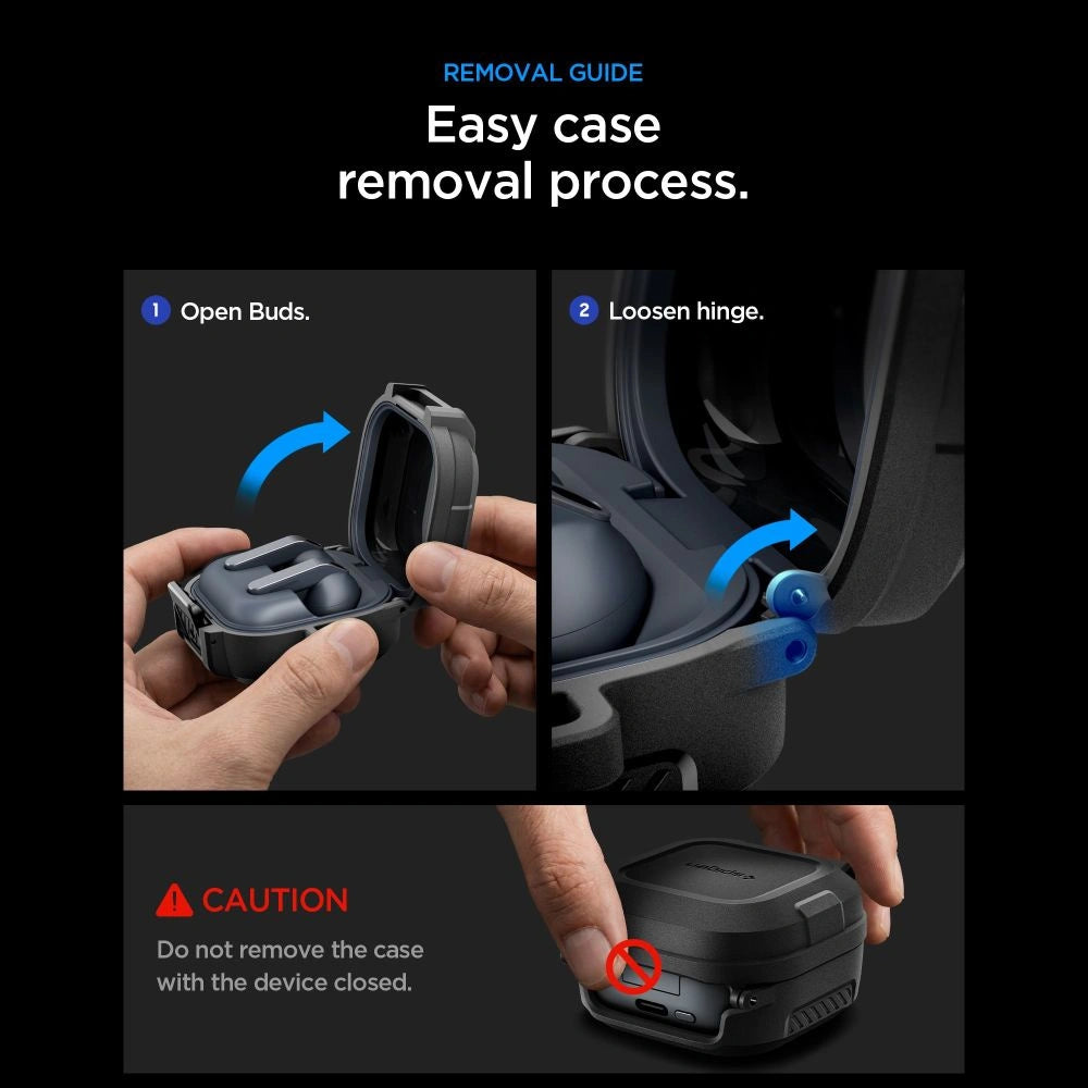 Etui Spigen Lock Fit na Samsung Galaxy Buds 4 / 4 Pro - czarne matowe – zdjęcie 12