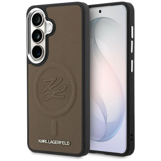 Etui Karl Lagerfeld Embossed Ring na Samsung Galaxy S26+ - brązowe