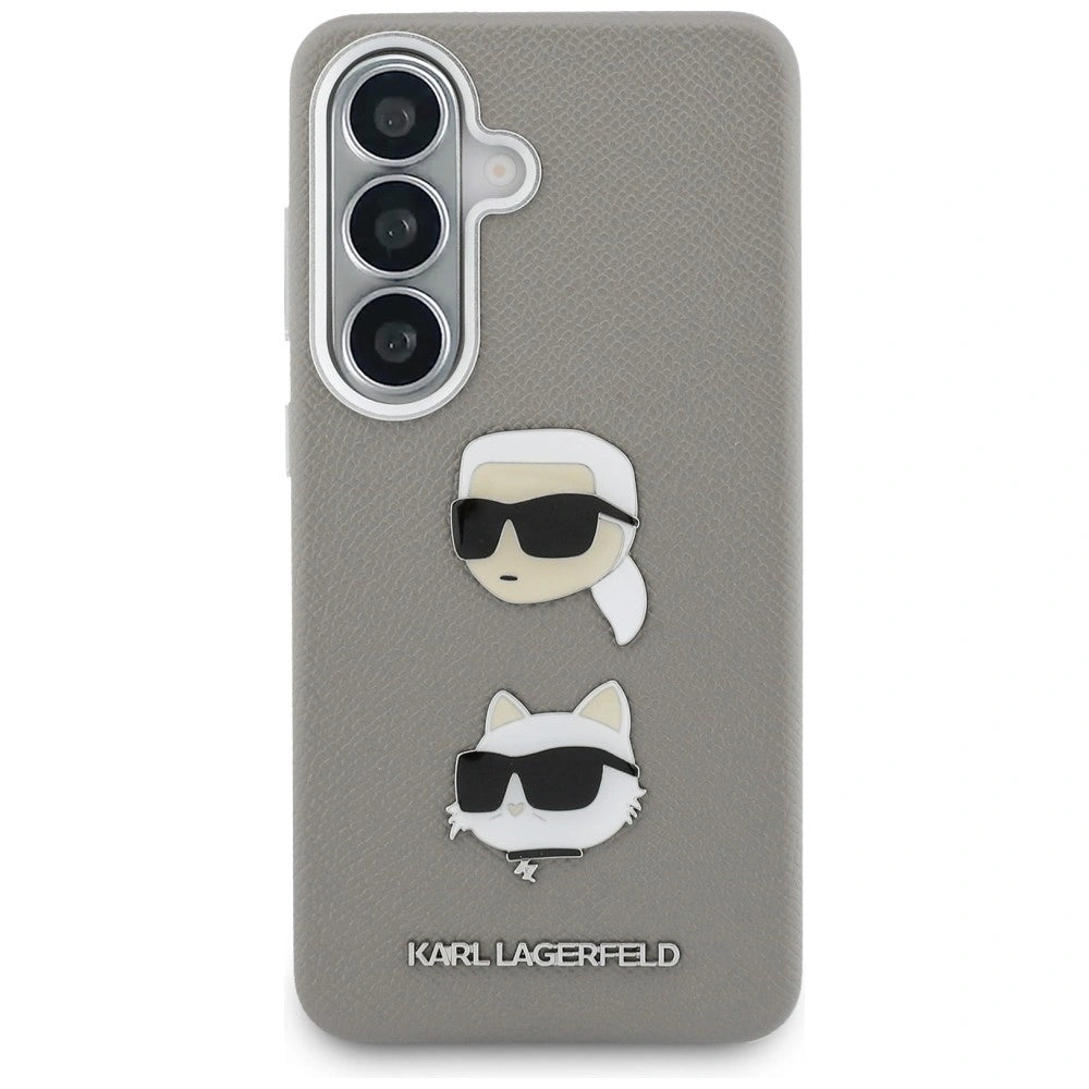 Etui Karl Lagerfeld Saffiano Double Heads na Samsung Galaxy S26 - srebrne – zdjęcie 3