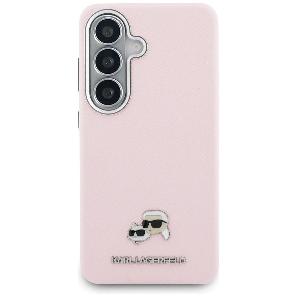 Etui Karl Lagerfeld Saffiano KC Metal Logo na Samsung Galaxy S26+ - różowe – zdjęcie 3