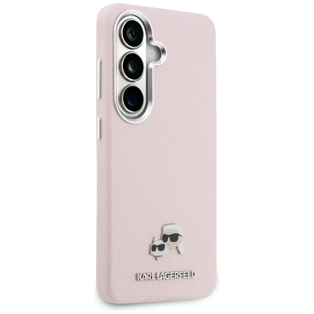 Etui Karl Lagerfeld Saffiano KC Metal Logo na Samsung Galaxy S26+ - różowe – zdjęcie 4