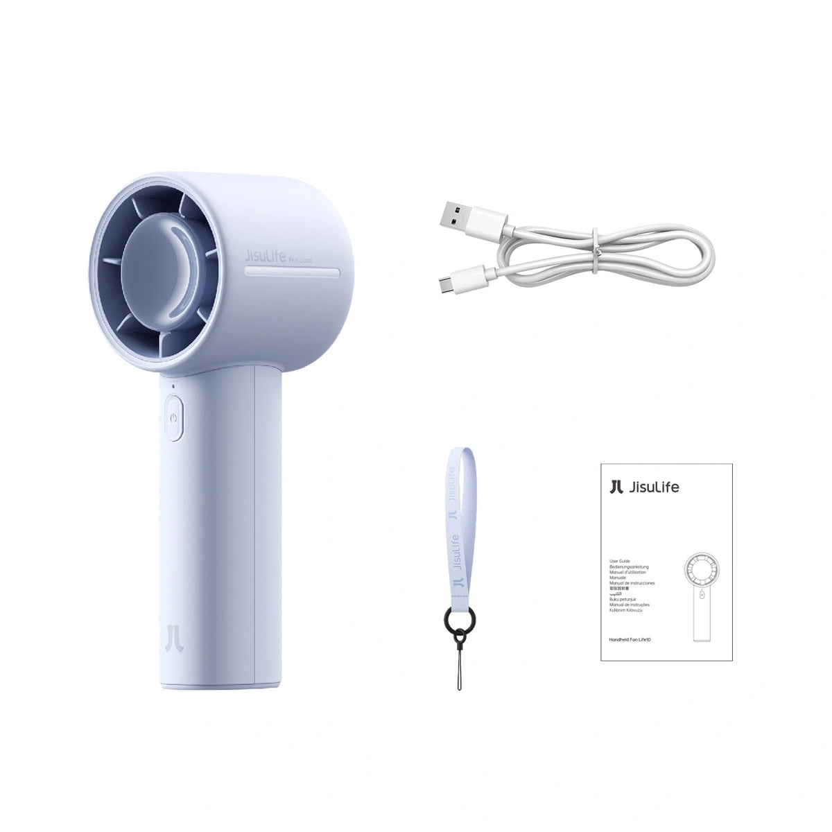 Mini wentylator Jisulife Handheld Fan 10 4000mAh przenośny - niebieski – zdjęcie 2