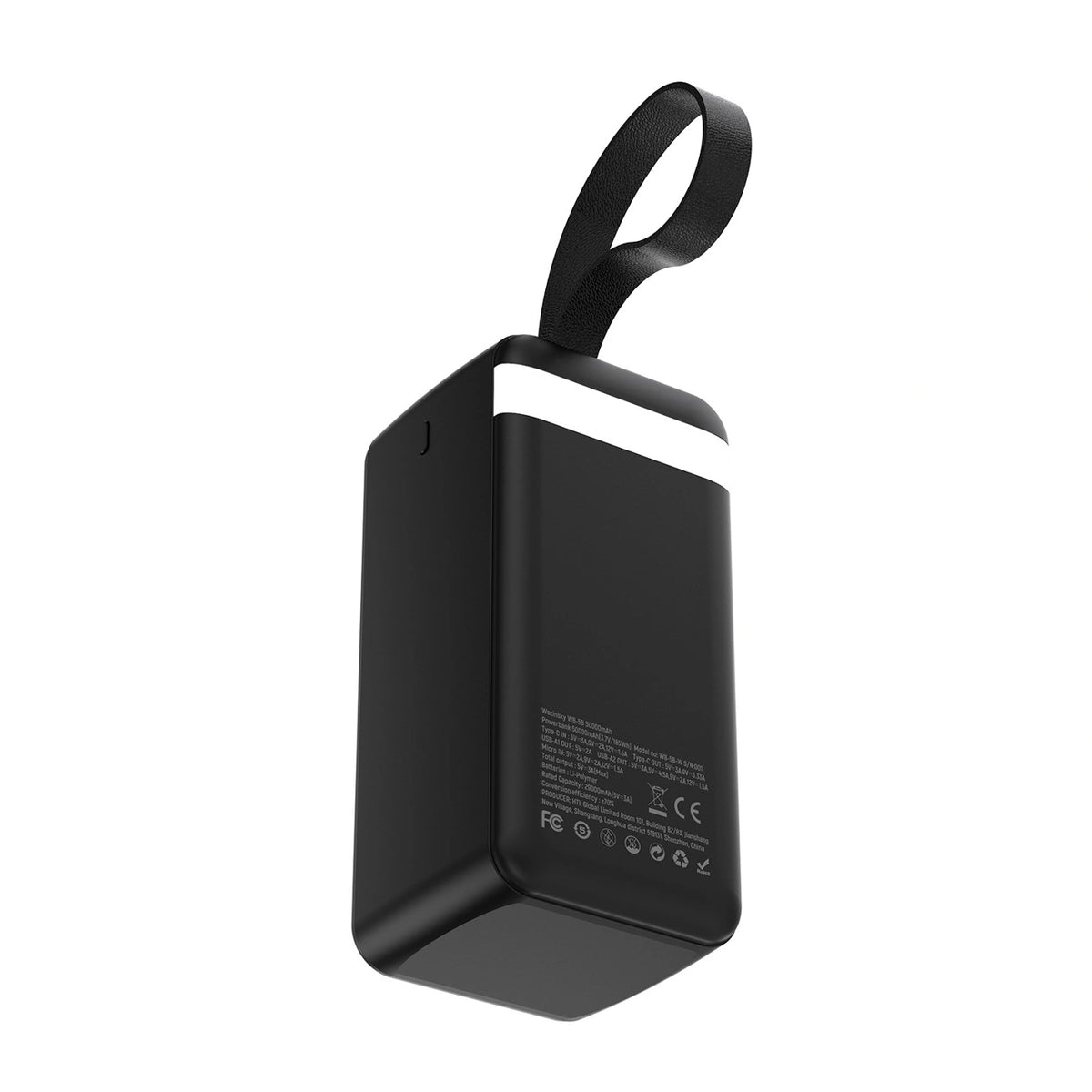 Powerbank Wozinsky W8-B 50000mAh 30W 2xUSB-A i 2xUSB-C i USB - czarny – zdjęcie 4