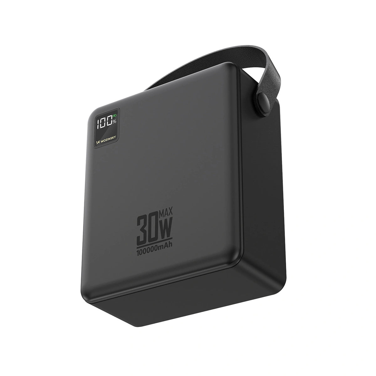 Powerbank Wozinsky W8-B 100000mAh 30W 2xUSB-A i 2xUSB-C z latarką - czarny – zdjęcie 3