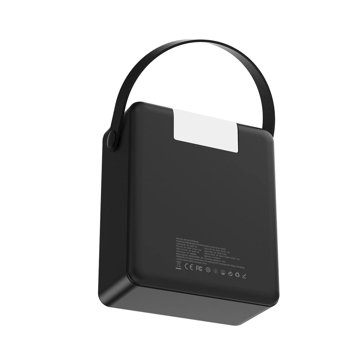 Powerbank Wozinsky W8-B 100000mAh 30W 2xUSB-A i 2xUSB-C z latarką - czarny – zdjęcie 4