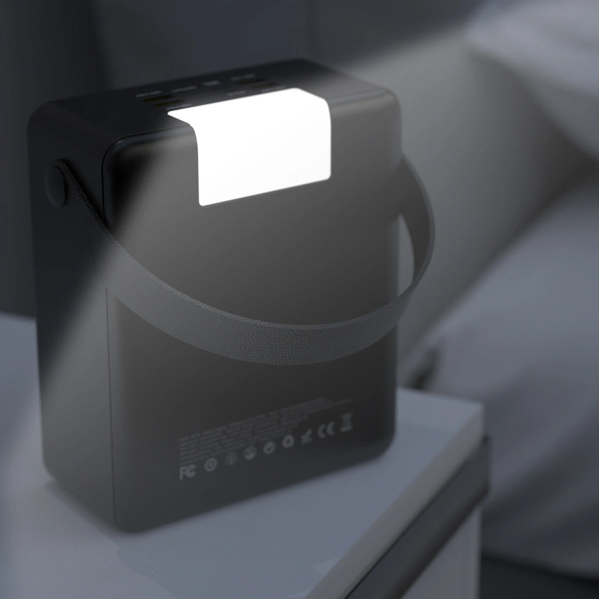 Powerbank Wozinsky W8-B 100000mAh 30W 2xUSB-A i 2xUSB-C z latarką - czarny – zdjęcie 6