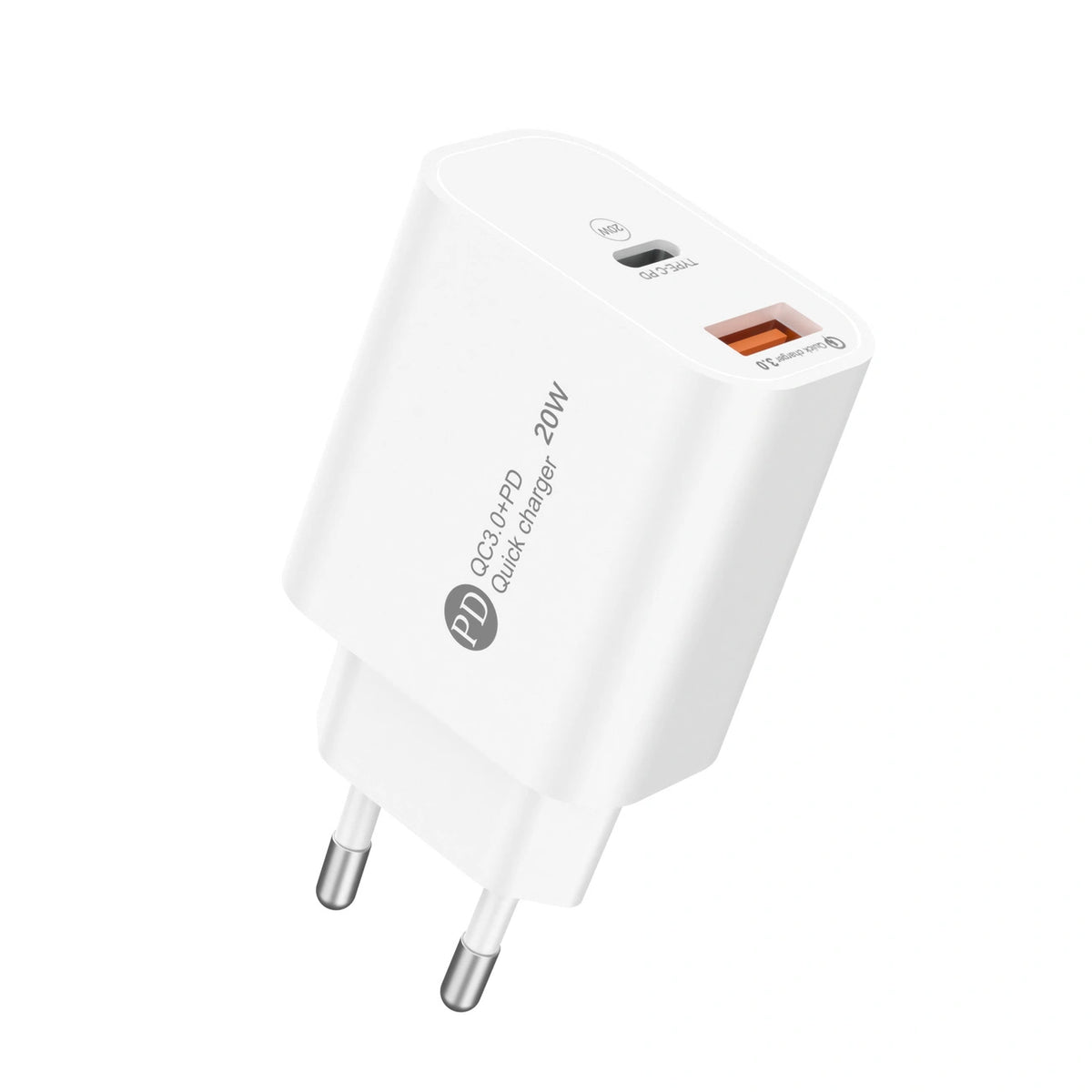 Ładowarka sieciowa Wozinsky WLS-20W 20 W USB-A USB-C z kablem - biała – zdjęcie 5