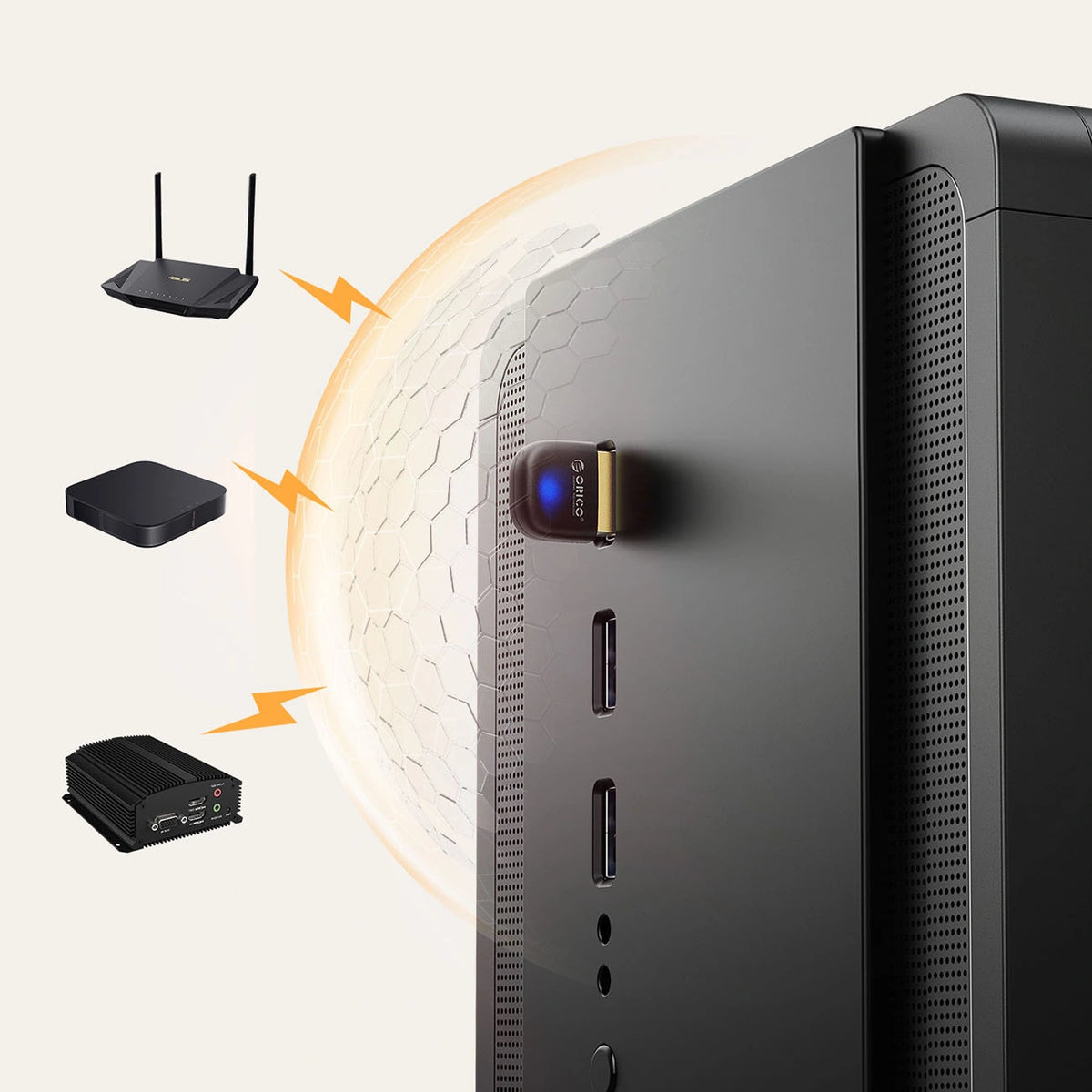 Adapter Orico BTA-60 Bluetooth 6.0 - czarny – zdjęcie 3
