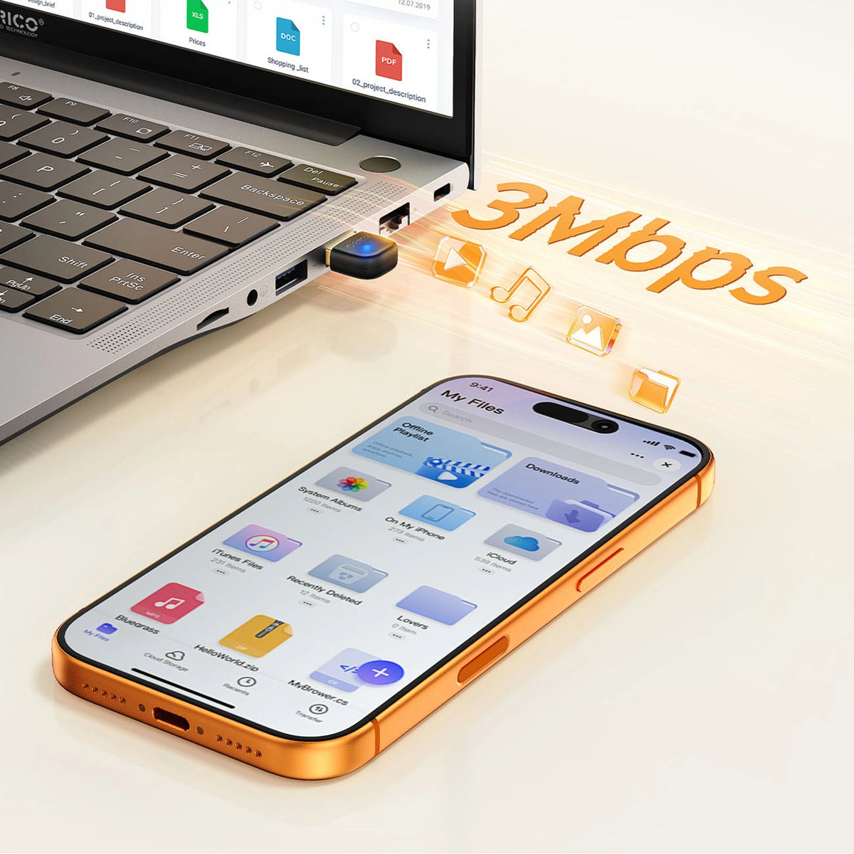 Adapter Orico BTA-60 Bluetooth 6.0 - czarny – zdjęcie 7