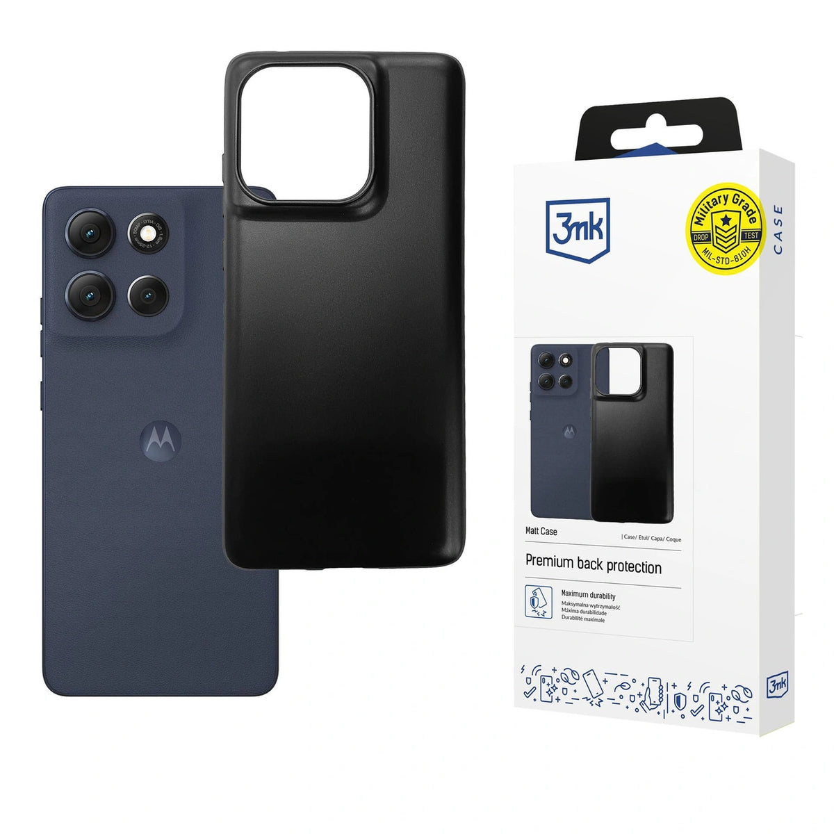 Etui 3mk Matt Case na Motorola Moto G86 Power - czarne