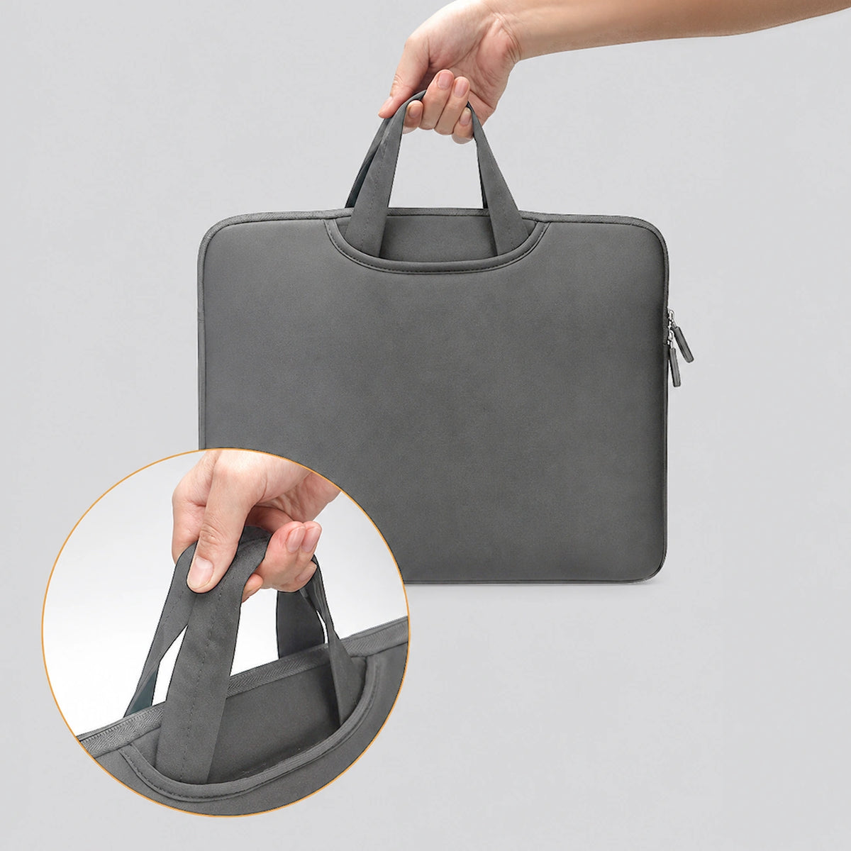 Torba na laptop Wozinsky WNT-13G 13-14" z chowaną rączką neoprenowa - szara – zdjęcie 6