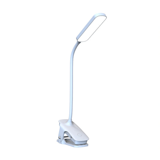 Mini lampka LED do czytania z klipsem i kablem USB-C 80 cm - biała