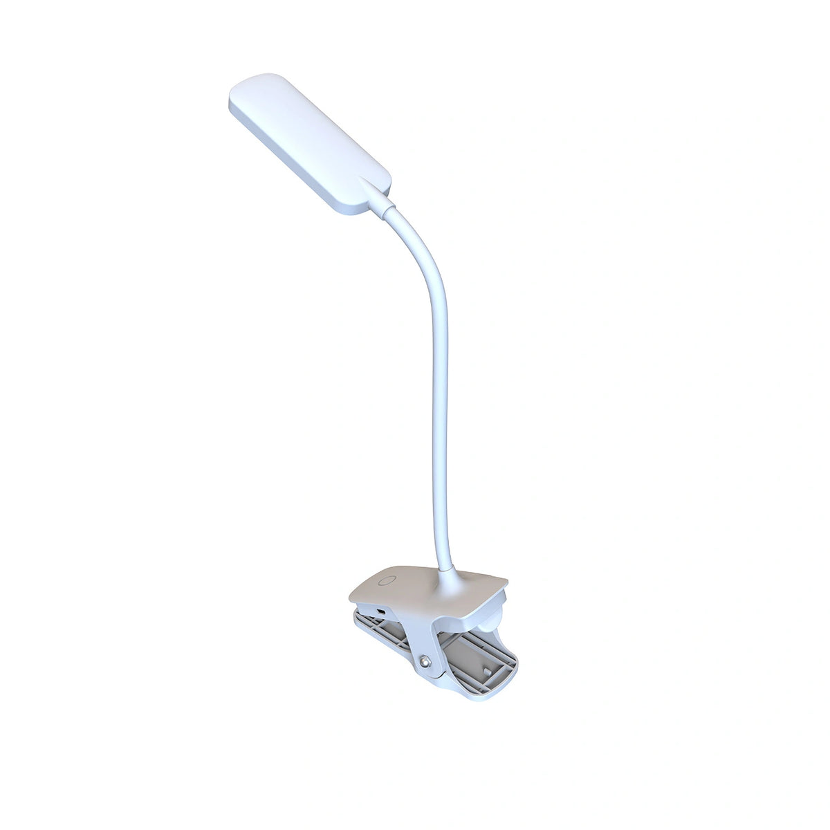 Mini lampka LED do czytania z klipsem i kablem USB-C 80 cm - biała – zdjęcie 2