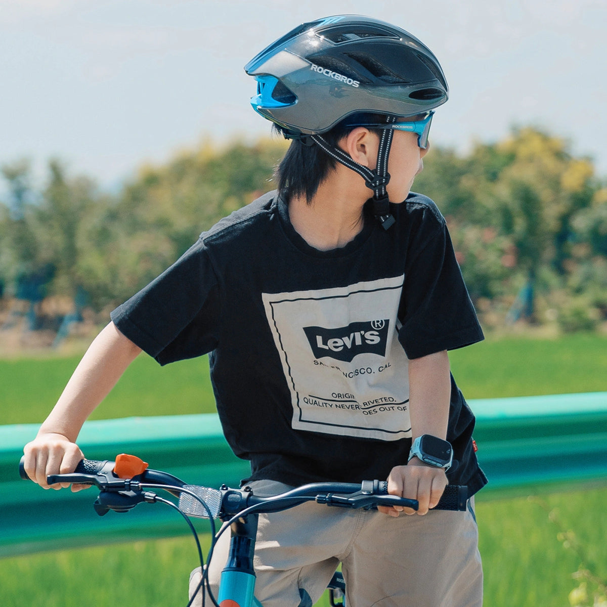 Kask rowerowy Rockbros TS-42 lekki 58-62 cm - tytanowy – zdjęcie 7