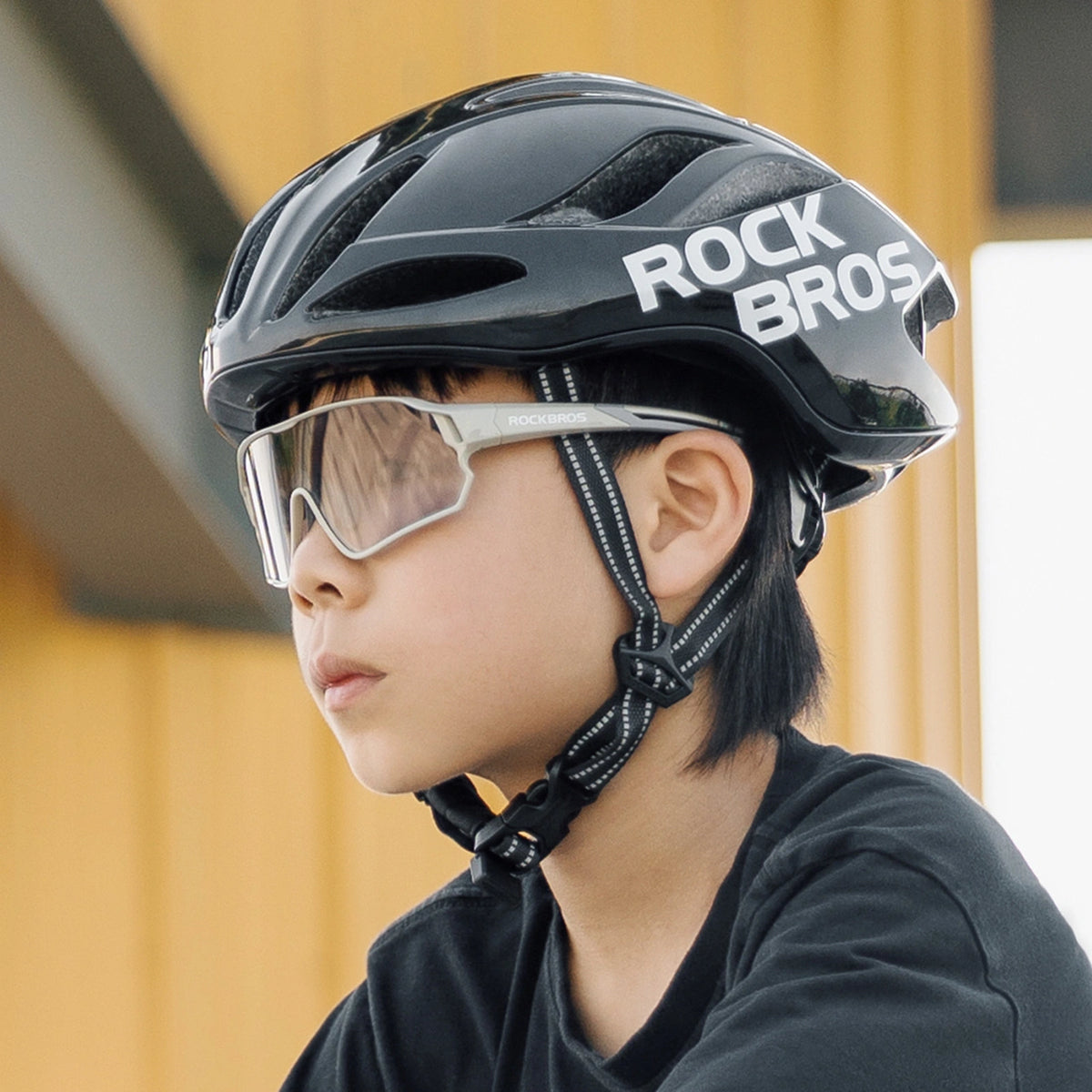 Kask rowerowy Rockbros TS-42 lekki 58-62 cm - czarny – zdjęcie 4