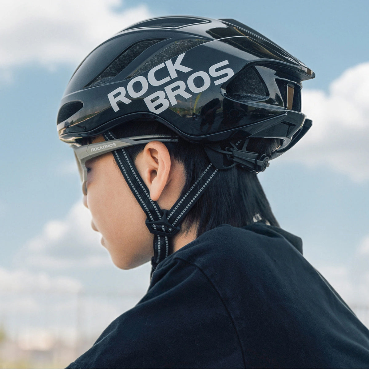 Kask rowerowy Rockbros TS-42 lekki 58-62 cm - czarny – zdjęcie 5
