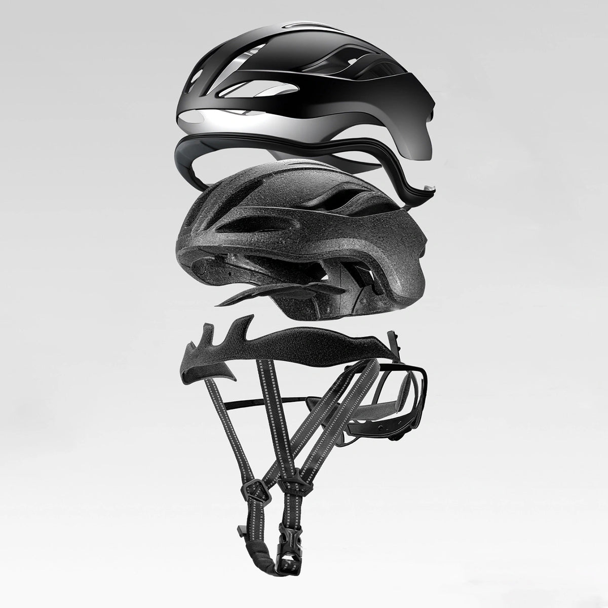 Kask rowerowy Rockbros TS-42 lekki 58-62 cm - czarny – zdjęcie 7