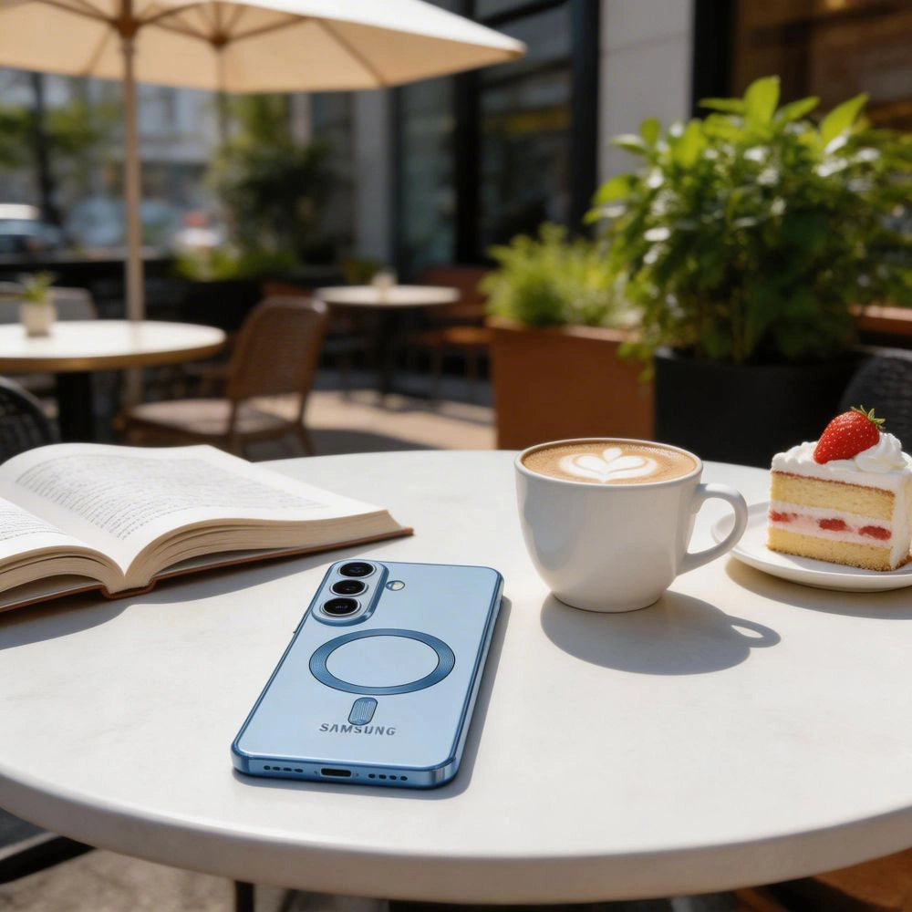 Etui Tech-Protect MagFlex na Samsung Galaxy S26 - przezroczysto-niebieskie – zdjęcie 5