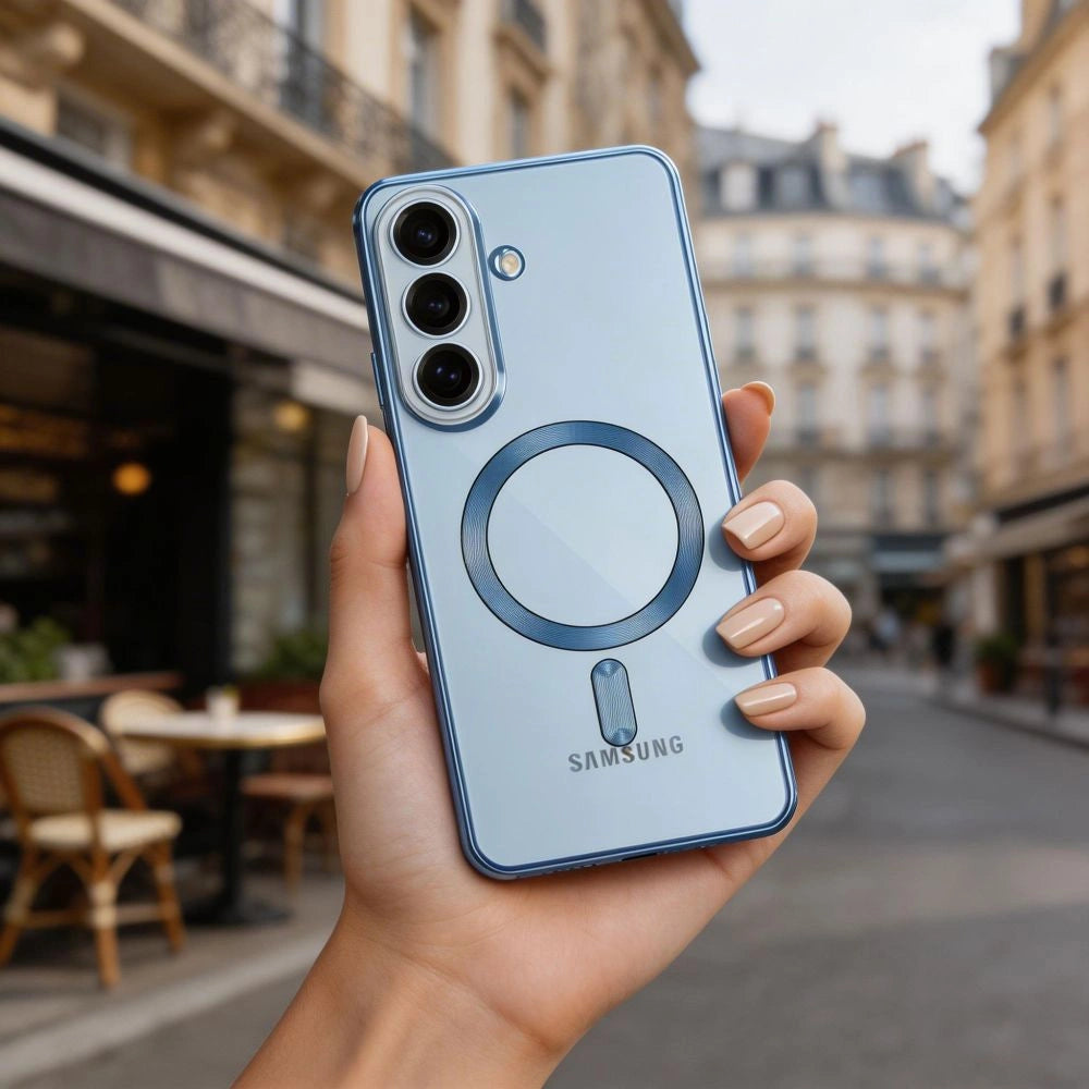 Etui Tech-Protect MagFlex na Samsung Galaxy S26 - przezroczysto-niebieskie – zdjęcie 7