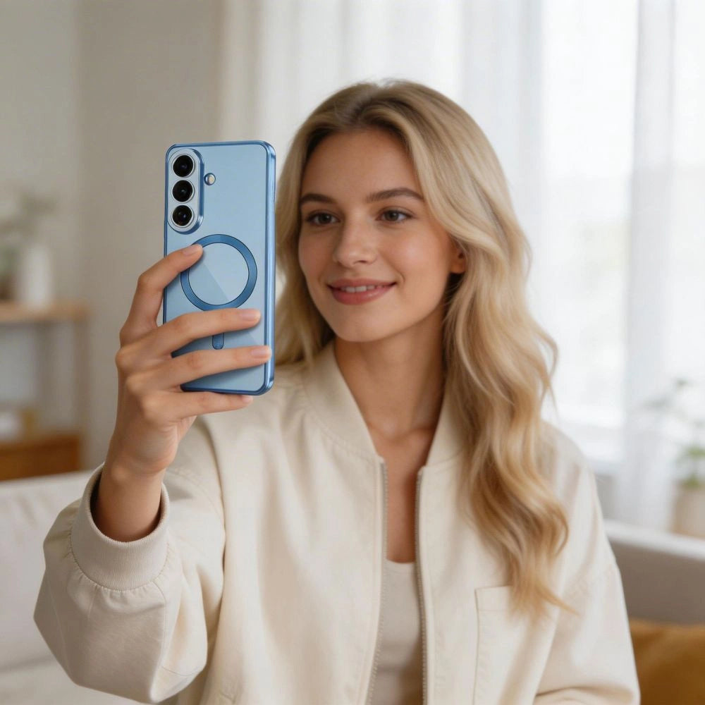 Etui Tech-Protect MagFlex na Samsung Galaxy S26 - przezroczysto-niebieskie – zdjęcie 8