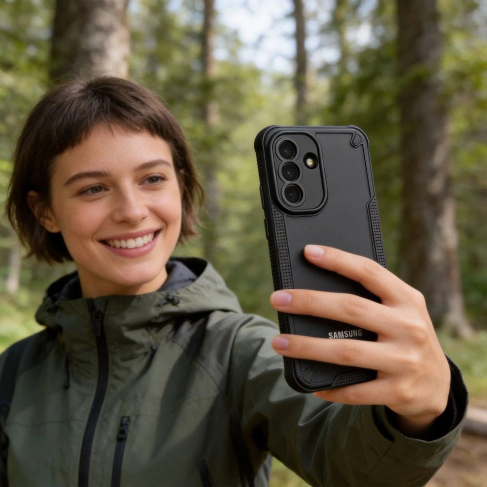 Etui Tech-Protect na Samsung Galaxy A57 5G - półprzezroczysto-czarne – zdjęcie 5