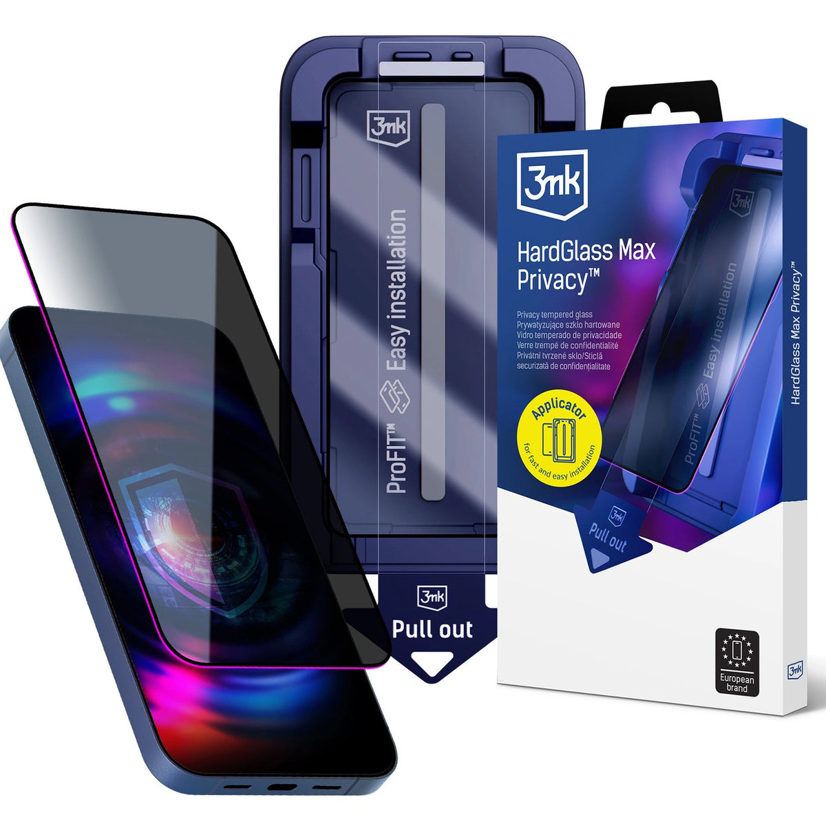 Szkło hartowane 9H z filtrem prywatyzującym 3mk na iPhone 15 Pro Max