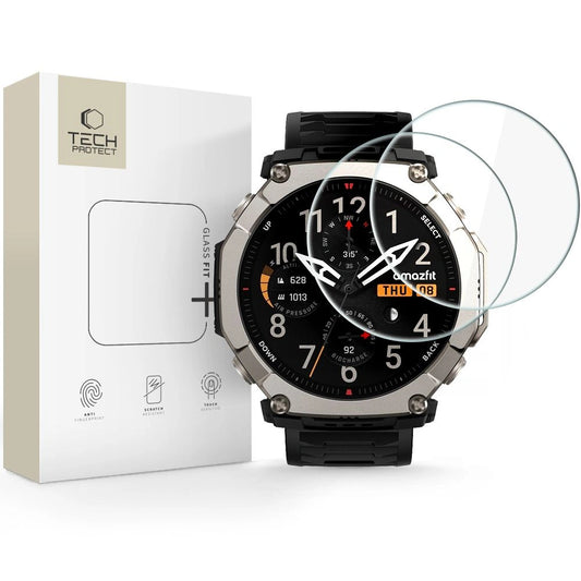 Szkło hartowane Tech-Protect Glass Fit+ 2-Pack na Amazfit T-Rex Ultra 2