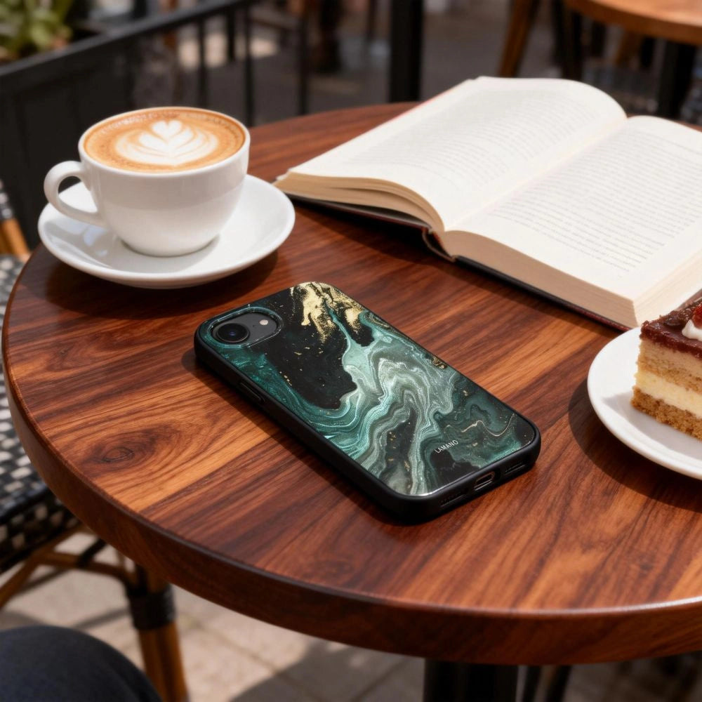 Etui Tech-Protect Lamano MagSafe na iPhone 16e / 17e - czarno-zielone – zdjęcie 8