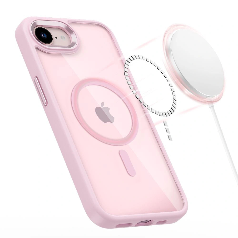 Etui Tech-Protect Magmat MagSafe na iPhone 16e / 17e - przezroczysto-różowe – zdjęcie 3