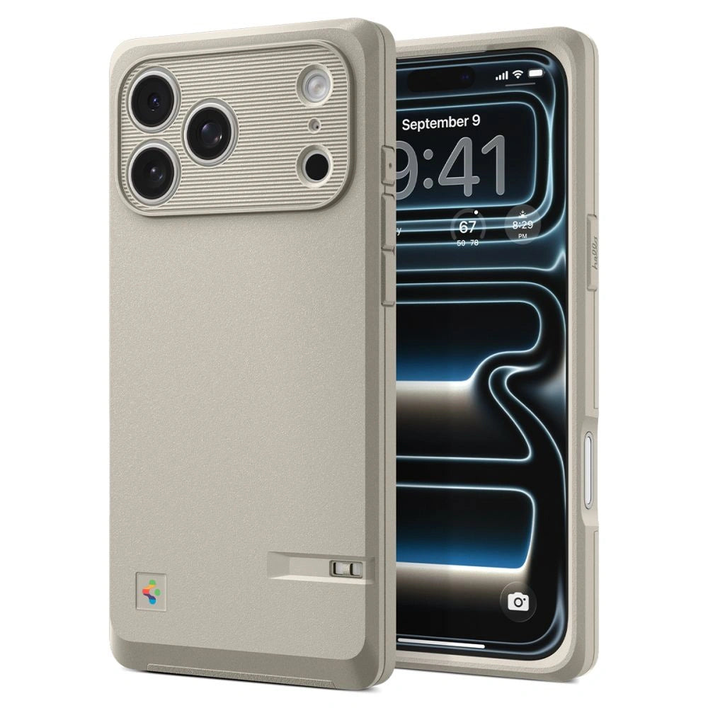 Etui Spigen Classic LS MagSafe na iPhone 17 Pro - beżowe