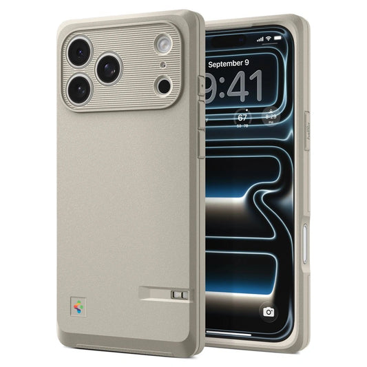 Etui Spigen Classic LS MagSafe na iPhone 17 Pro - beżowe