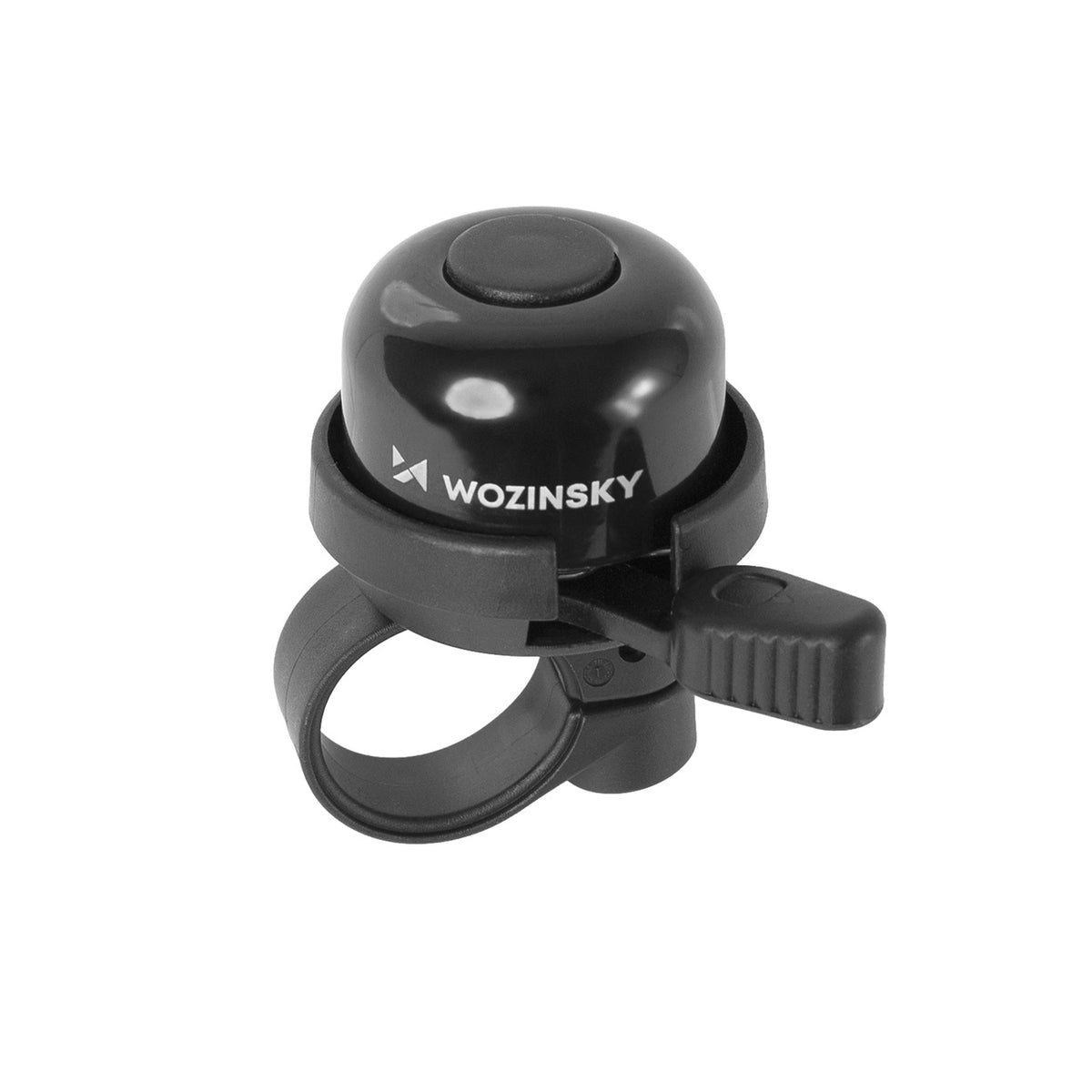 Dzwonek rowerowy Wozinsky WDR-S2 na rower mechaniczny aluminiowy - czarny – zdjęcie 3