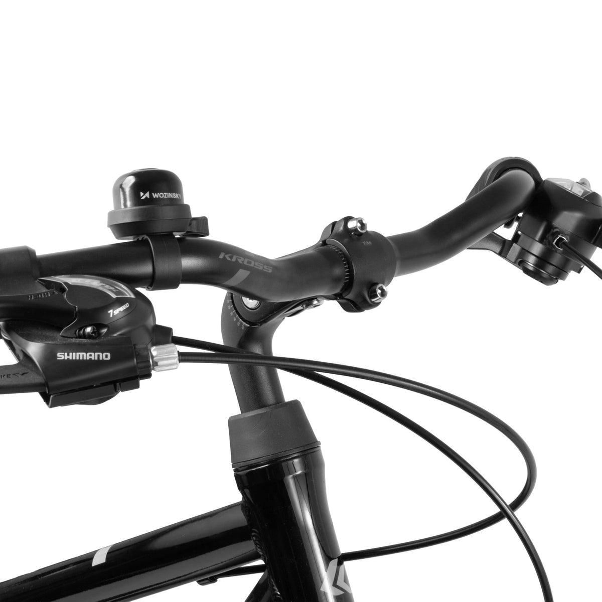 Dzwonek rowerowy Wozinsky WDR-S2 na rower mechaniczny aluminiowy - czarny – zdjęcie 2