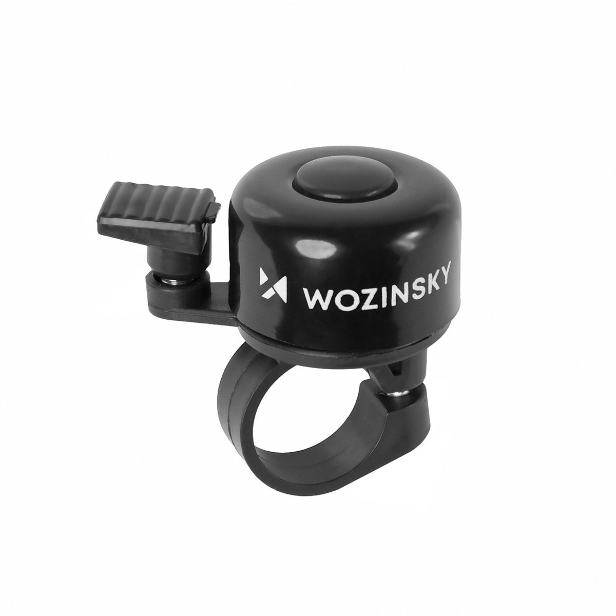 Dzwonek rowerowy na rower i hulajnogę mechaniczny aluminiowy - czarny – zdjęcie 2