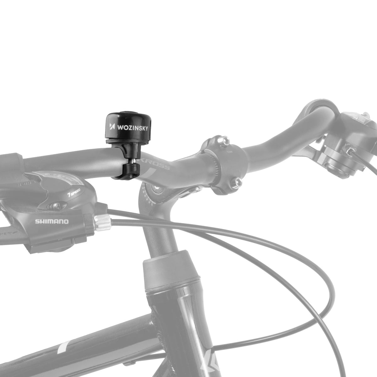 Dzwonek rowerowy na rower i hulajnogę mechaniczny aluminiowy - czarny
