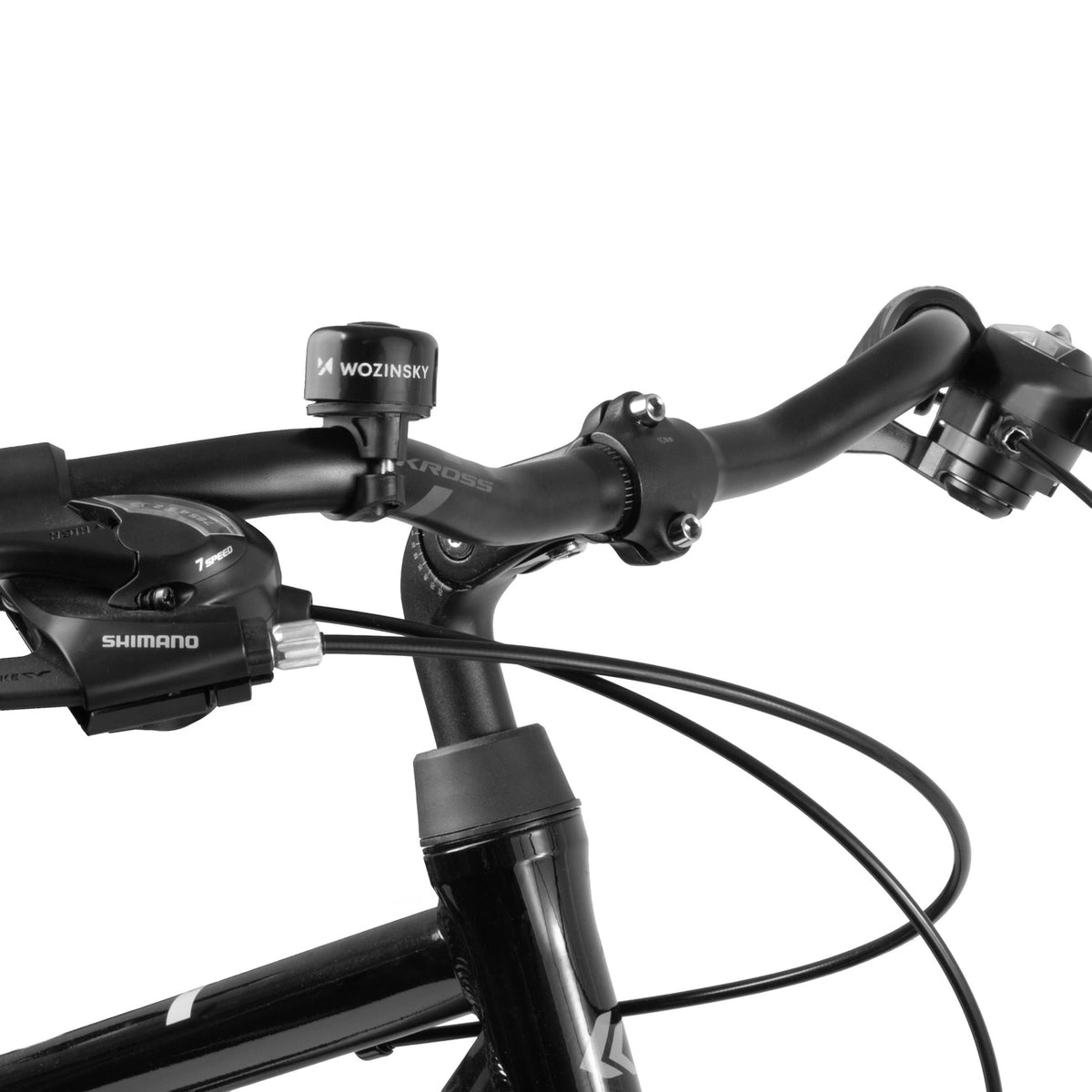 Dzwonek rowerowy na rower i hulajnogę mechaniczny aluminiowy - czarny – zdjęcie 3