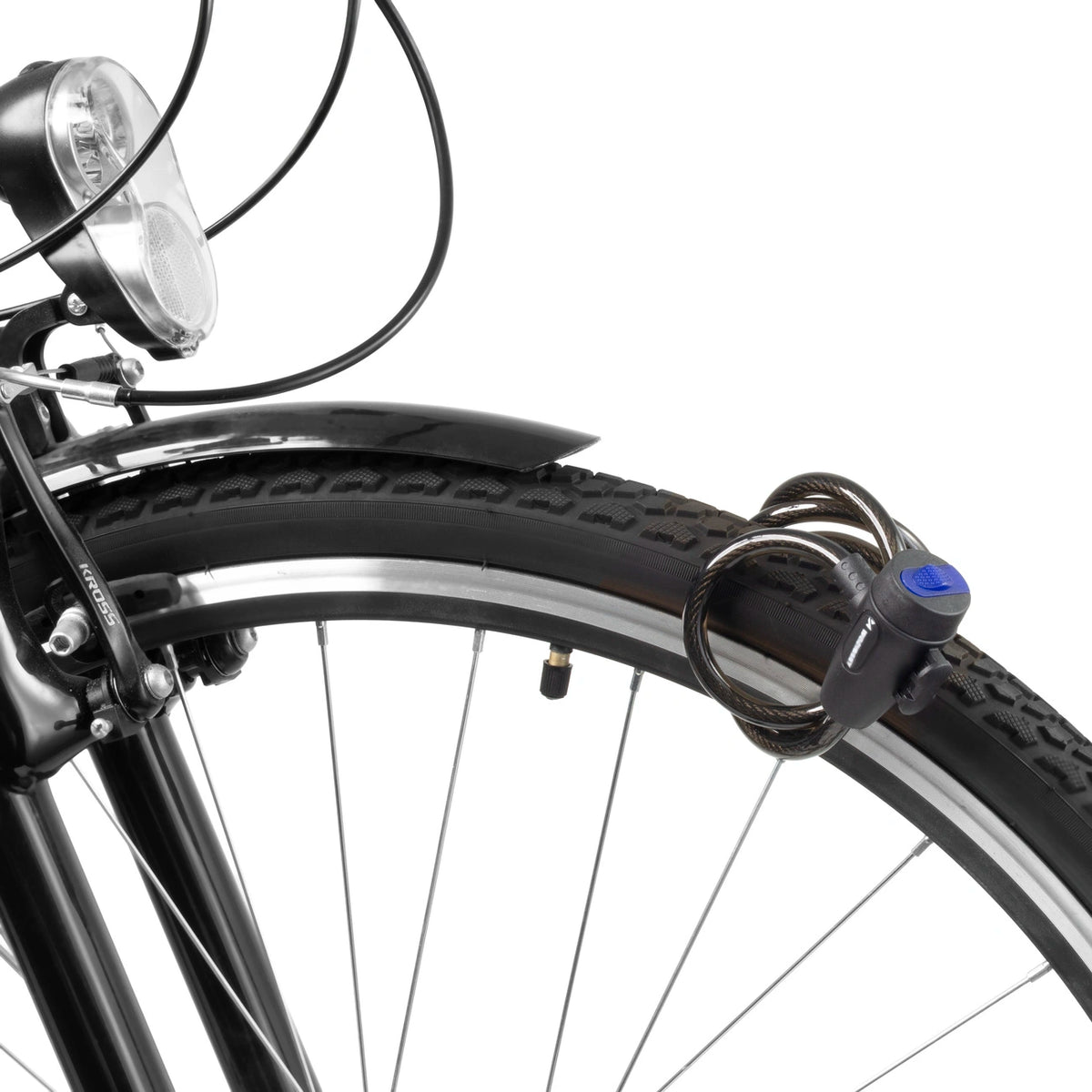 Zapięcie rowerowe Wozinsky WZR-K3 linkowe na klucz 90 cm - czarne – zdjęcie 2