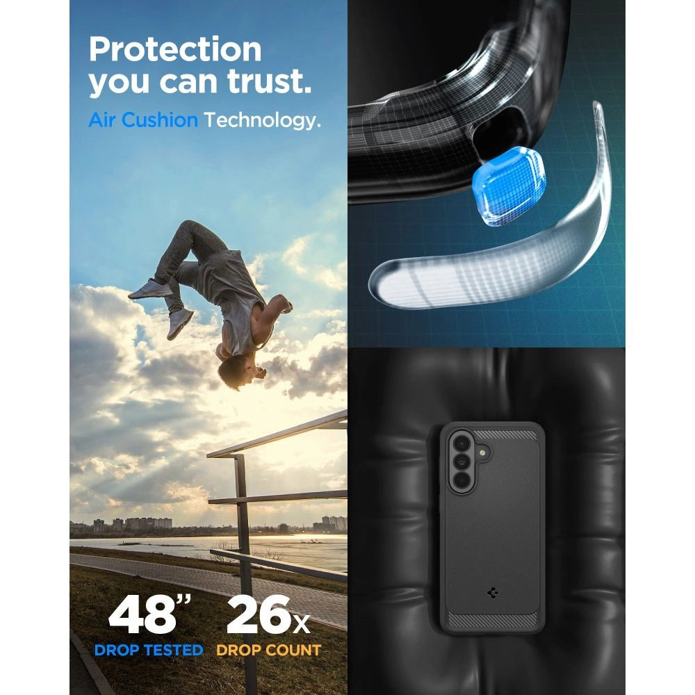 Etui Spigen Rugged Armor na Samsung Galaxy A37 5G - czarne – zdjęcie 15