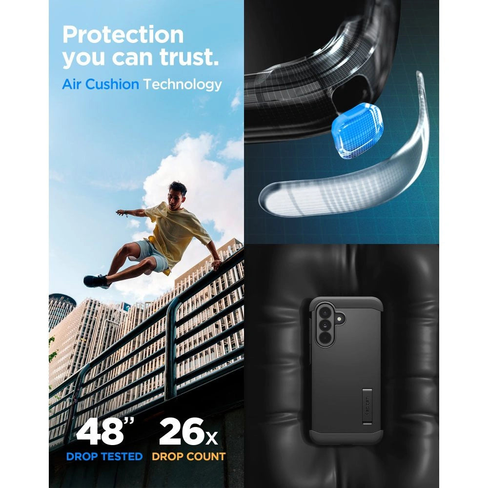Etui Spigen Tough Armor na Samsung Galaxy A37 5G - czarne – zdjęcie 10
