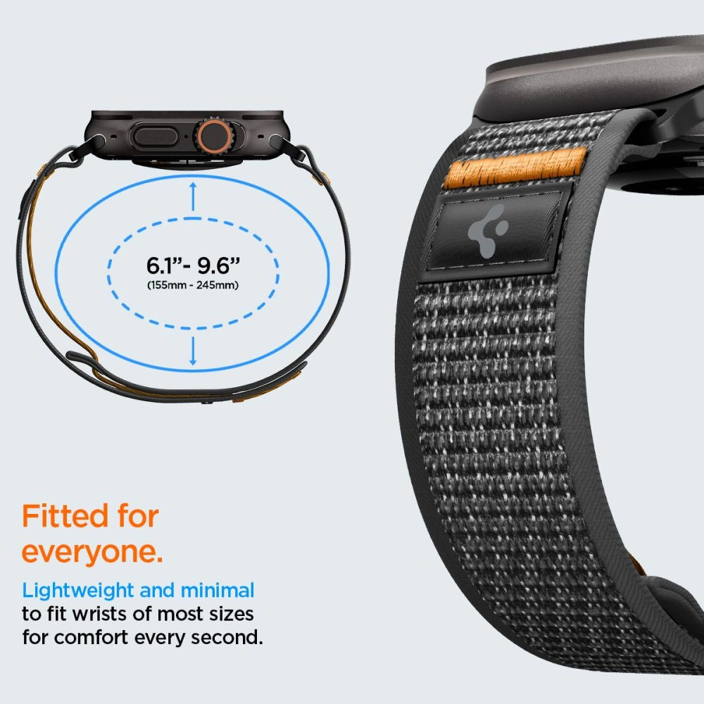 Pasek Spigen na Apple Watch (44 / 45 / 46 / 49 mm) - czarno-pomarańczowy – zdjęcie 7