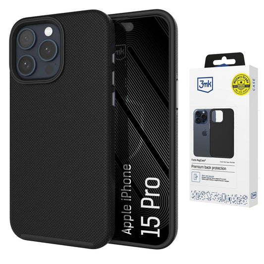 Etui 3mk Fortis MagCase na iPhone 15 Pro - czarne