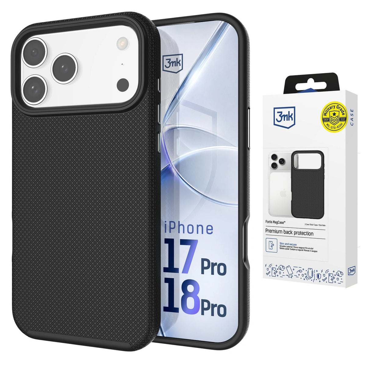 Etui 3mk Fortis MagCase na iPhone 17 Pro - czarne