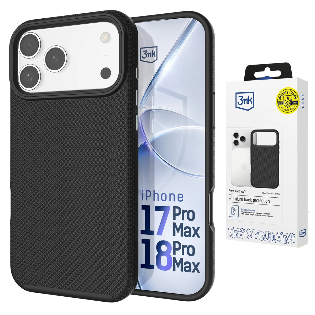 Etui 3mk Fortis MagCase na iPhone 17 Pro Max - czarne