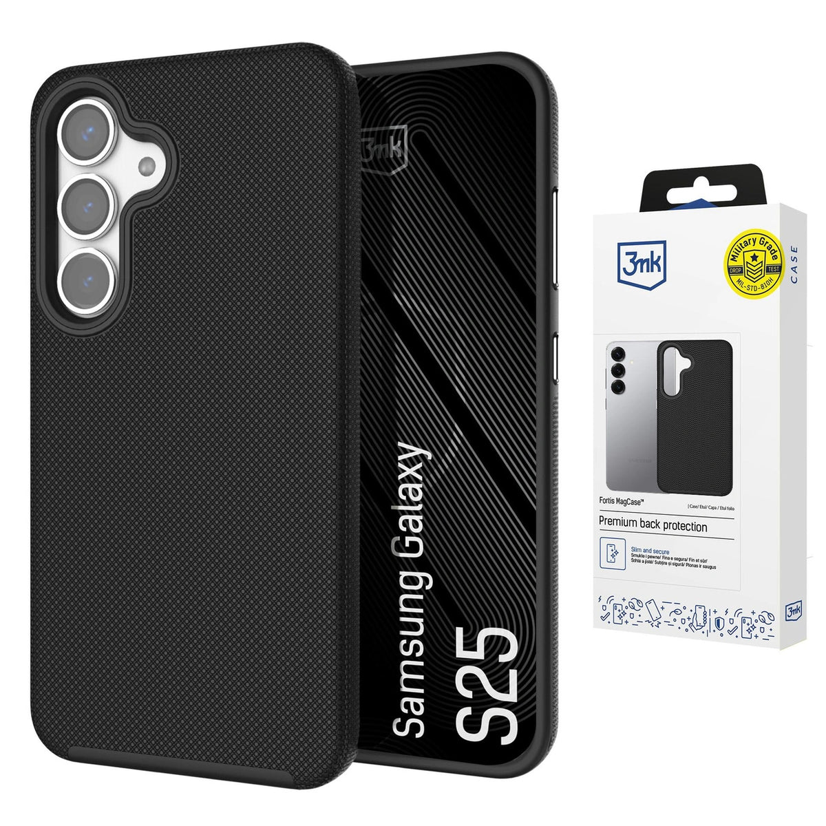 Etui 3mk Fortis MagCase na Samsung Galaxy S25 - czarne