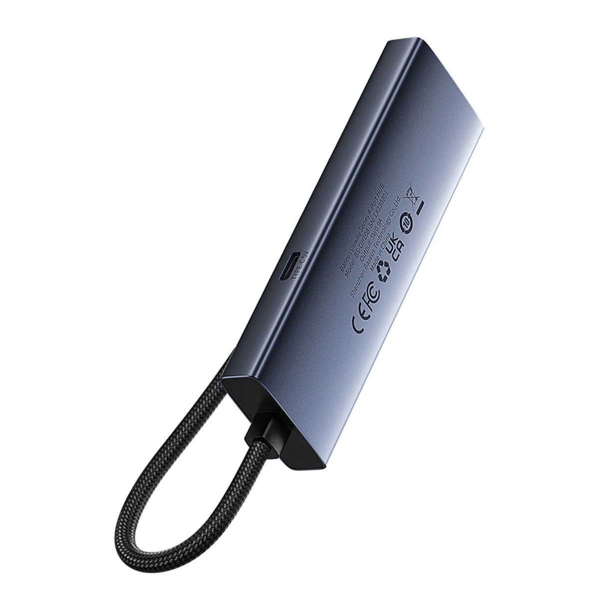 Hub USB-A Baseus UltraJoy Series 4xUSB-A 3.0 1xUSB-C 5V - szary – zdjęcie 3